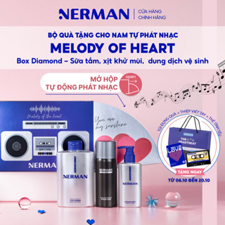 Bộ quà tặng cho nam tự phát nhạc Nerman Melody Of Heart - Sữa tắm 3 in 1 350g & DDVS 100ml & XKM 100ml