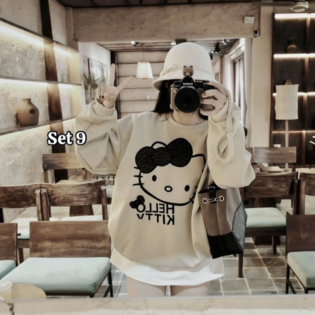 Áo nỉ kitty kèm túi L1