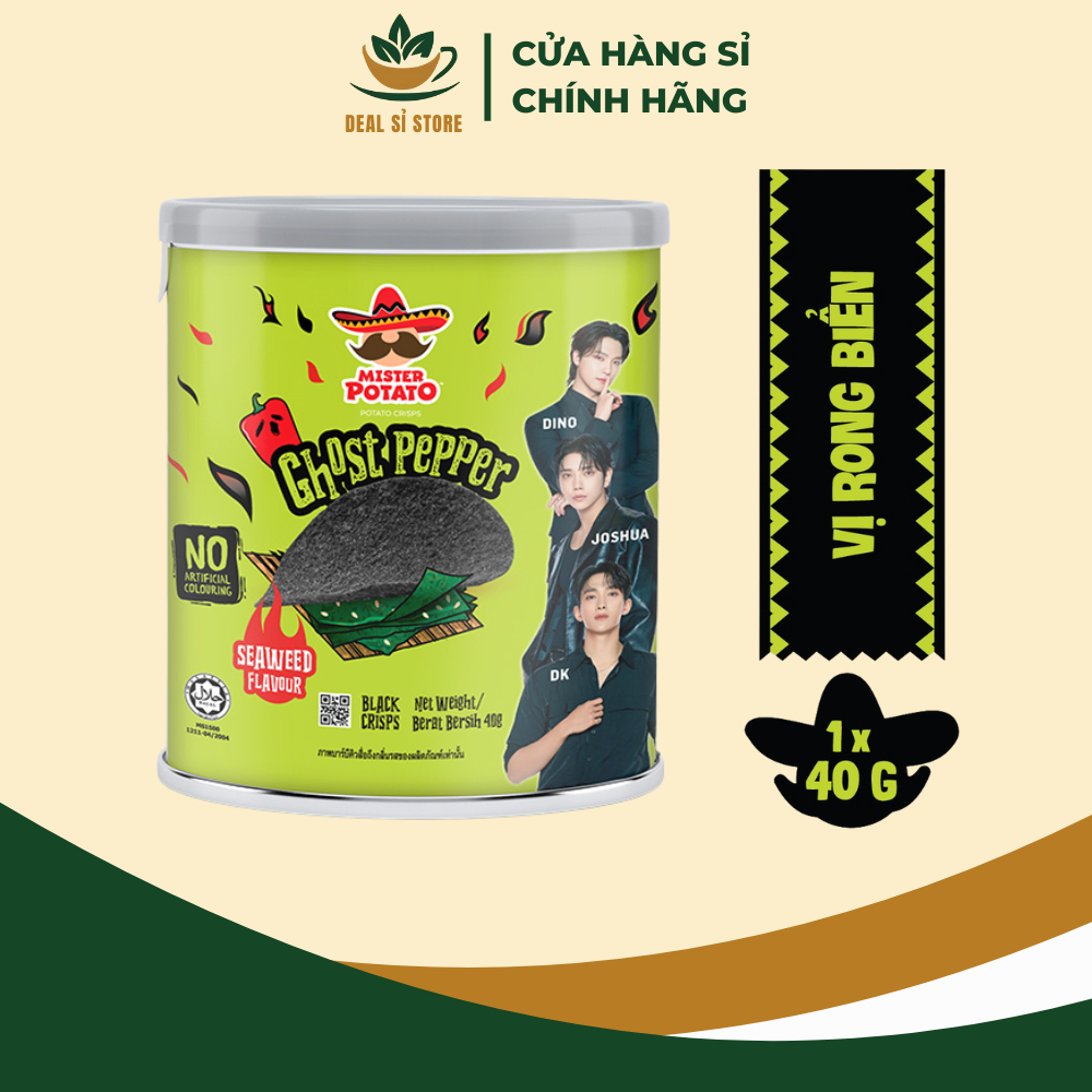 Khoai Tây Mister Potato Ghost Pepper Vị Rong Biển 40G