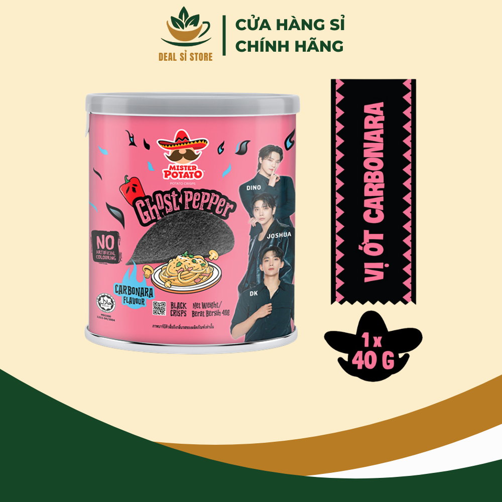 Khoai Tây Mister Potato Ghost Pepper Vị Ớt Carbonara 40G