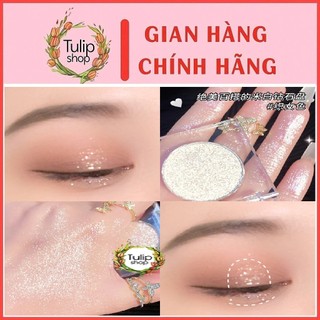  Phấn nhũ mắt đơn sắc ánh nhũ lấp lánh highlighter Tone Trắng - Nâu 