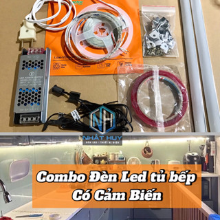 Đèn Led lắp tủ bếp có cảm biến, bộ 4m 5m 6m 8m 10m, tặng băng dính, phụ kiện đi kèm.