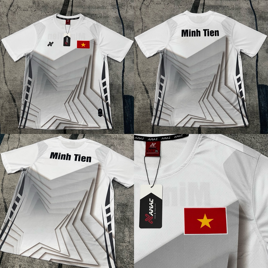 Áo Cầu Lông Việt Nam In Tên Theo Yêu Cầu - Đồ Thể Thao Thoáng Mát Hút Mồ Hôi Tốt