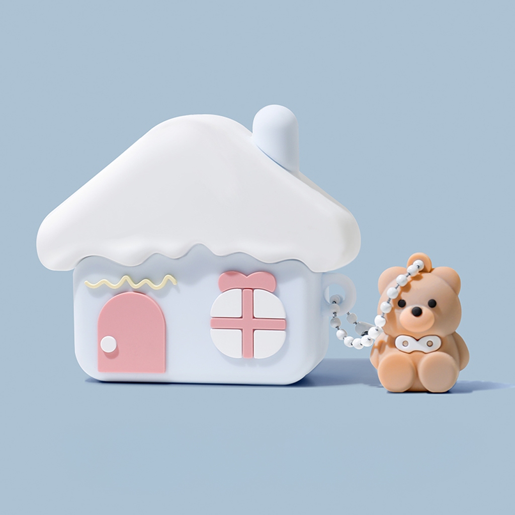 vỏ airpod 4 3 2 pro2 pro 2 - case airpod ngôi nhà gấu tuyết dễ thương 1338 - ốp airpod - vỏ tai nghe