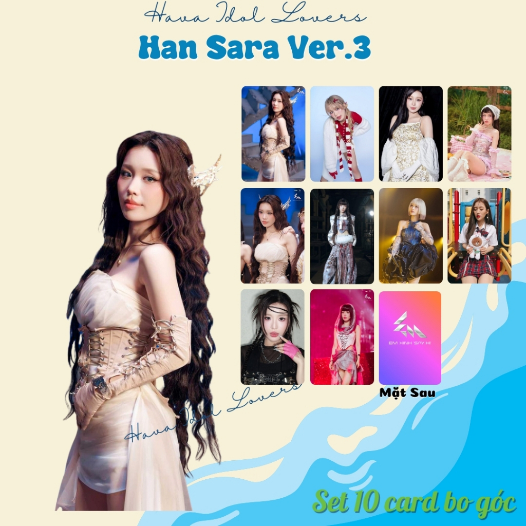 SET 10 Card Bo Góc Em XINH HAN SARA - DO ANH SI | Photocard "Công Chúa Kẹo Ngọt" tặng sleeve