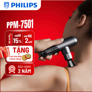 Máy Massage Cầm Tay Mini PHILIPS 7501 - 6 đầu massage chuyên dụng, lực đấm mạnh 8mm