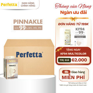 (TẶNG KF94 ĐH 199K) Thùng 300 Cái Khẩu Trang Perfetta Pinnakle 30 Cái/Hộp Cao Cấp - 3 Lớp Bảo Vệ, From 5D