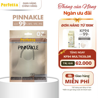 (TẶNG KF94 ĐH 199K) Gói 7 Cái Khẩu Trang Perfetta Pinnakle 3 Lớp Dáng 5D Mềm Mại Ôm Khít