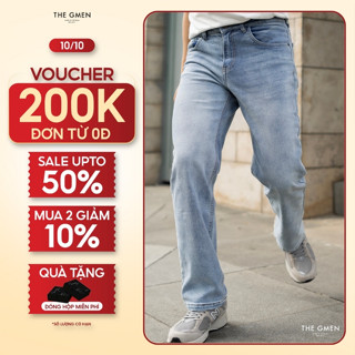 Quần Jeans nam ống đứng, rộng, co giãn, thông thoáng G25 Loose New Jeans - THE GMEN ELEGANT EST 2017