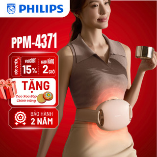  Máy Massage Bụng Philips PPM4371 - Massage Đa Năng - Chườm Ấm Ánh Sáng Đỏ 
