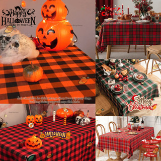 Khăn Trải Bàn Kẻ Sọc Caro Ngày Lễ Hội Tiệc Cuối Năm Tết Giáng Sinh Noel