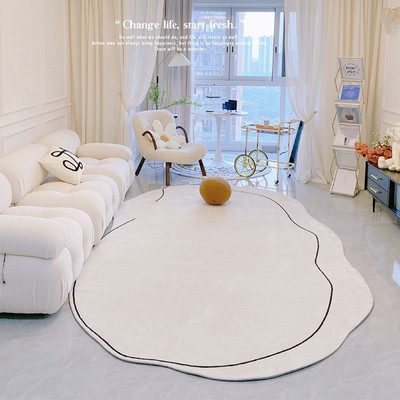 Thảm lông cừu, thảm trải sàn decor phòng khách, phòng ngủ phong cách Bắc Âu