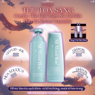 COMBO Dầu gội và Dầu xả All About Hair làm sạch dịu nhẹ và phục hồi chuyên sâu cho tóc