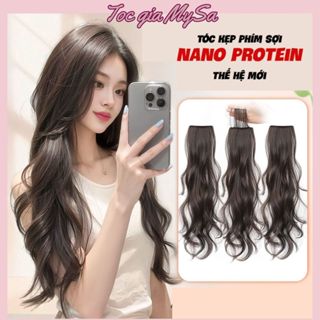  Tóc kẹp 3 phím xoăn thế hệ mới sợi tơ nano protein giúp nối dài và phồng tóc không nặng đầu 