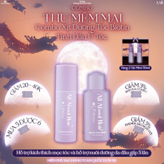 COMBO Chăm sóc tóc Ủ và Xịt dưỡng ALL ABOUT HAIR thuần chay giúp tóc mềm mượt, giảm khô xơ gãy rụng, cấp ẩm cho tóc
