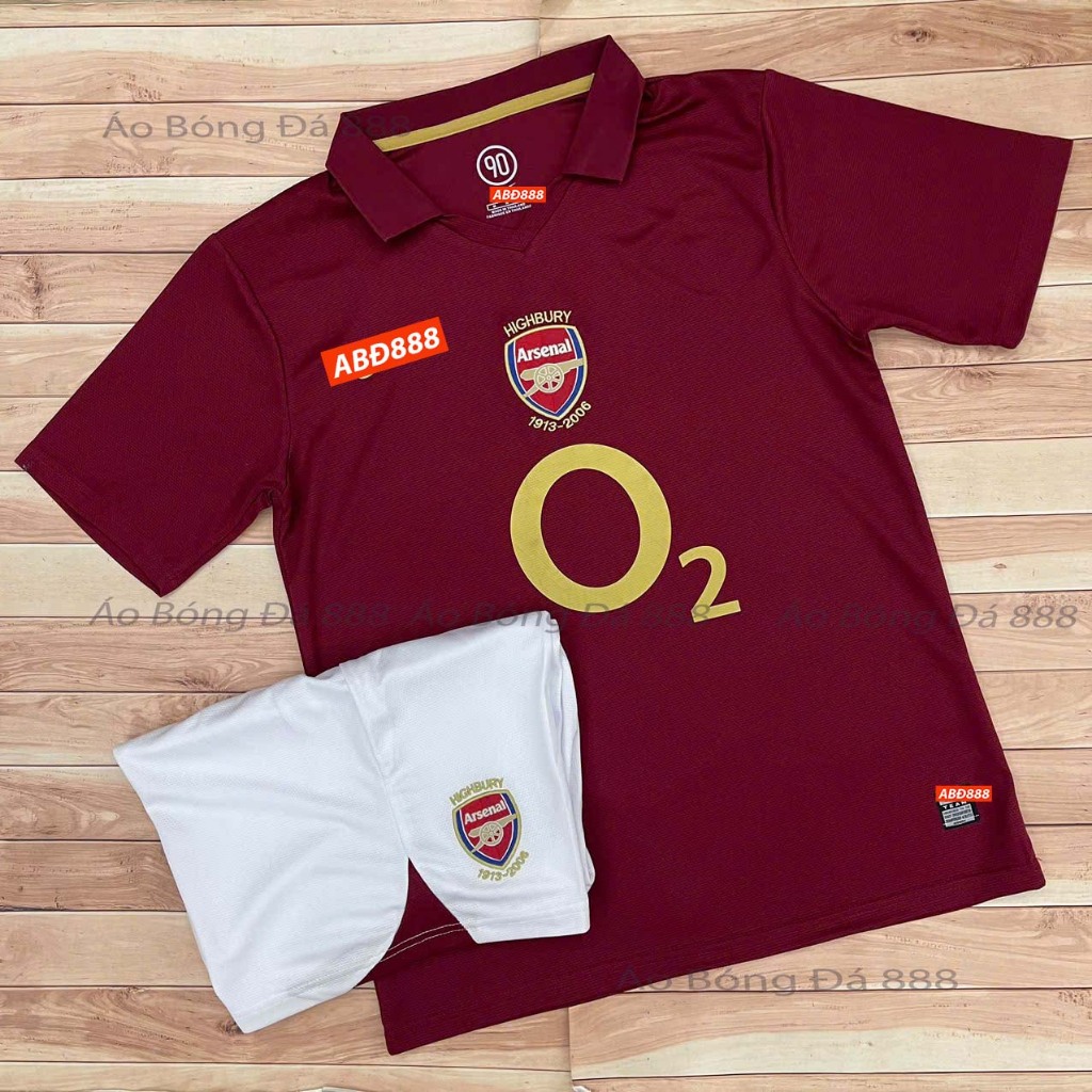 Bộ Quần Áo Bóng Đá CLB Arsenal 2005/2006 - Hàng Thái Cao Cấp