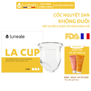 Combo 2 Cốc Nguyệt San LA CUP Size S/M/L Không Đuôi Tiện Lợi, Chất Liệu Silicon Y Tế Bạch Kim