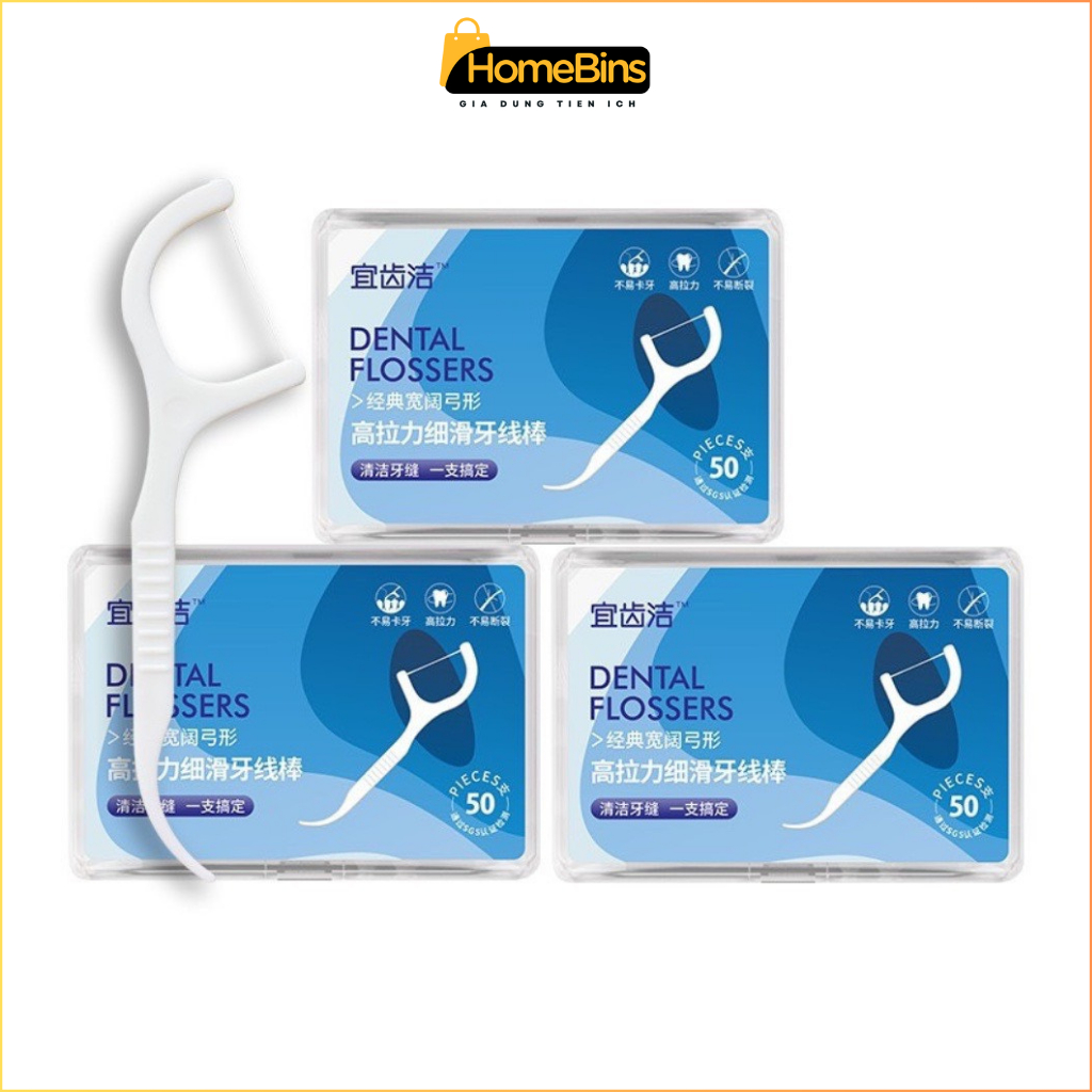 Combo 12 Hộp 600 chiếc tăm chỉ nha khoa sợi chỉ mảnh căng
