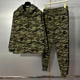  Bộ nỉ nam ĐỦ SIZE 40-85kg  hoạ tiết camo 3 sọc set áo hoodie rằn ri và quần jogger thêu logo Ba Lá ADS 