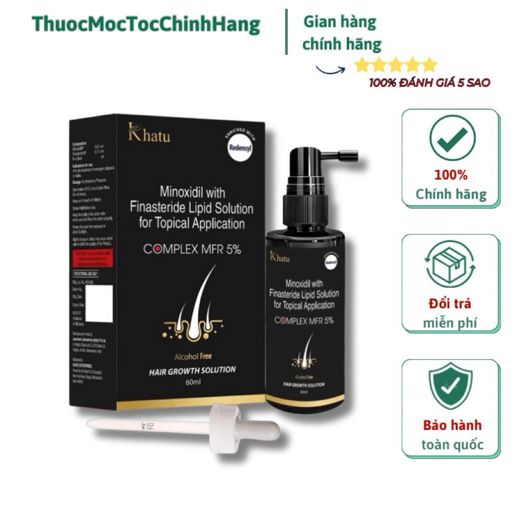   Tặng Peo Mix  Serum hỗ trợ mọc tóc Minoxidil  Xịt mọc tóc Redensyl & Finasteride Complex MFR 5% không cồn  60ml  