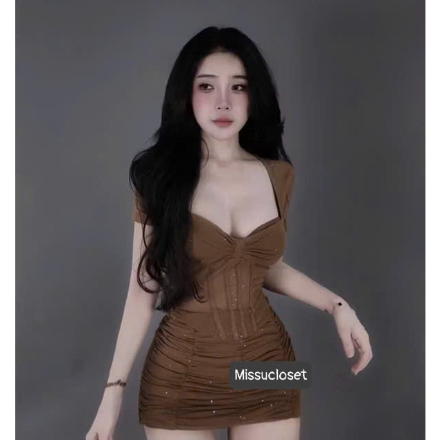 [HÀNG LOẠI 1] Set áo corset body có tay phối chân váy body đầm corset đầm body váy body váy nữ sang 