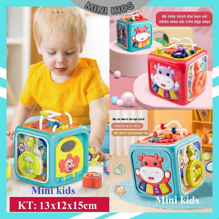  Hộp âm nhạc giáo dục 6 mặt đa năng cho bé – Đồ chơi phát triển trí tuệ học số & tiếng Anh sớm 