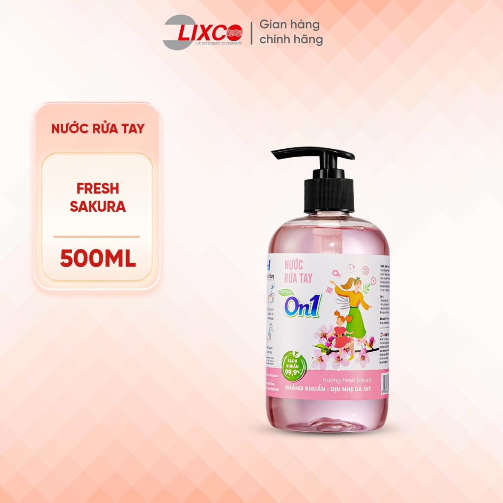 Nước rửa tay sạch khuẩn 500ml hương Fresh Sakura RT506 Lixco Việt Nam