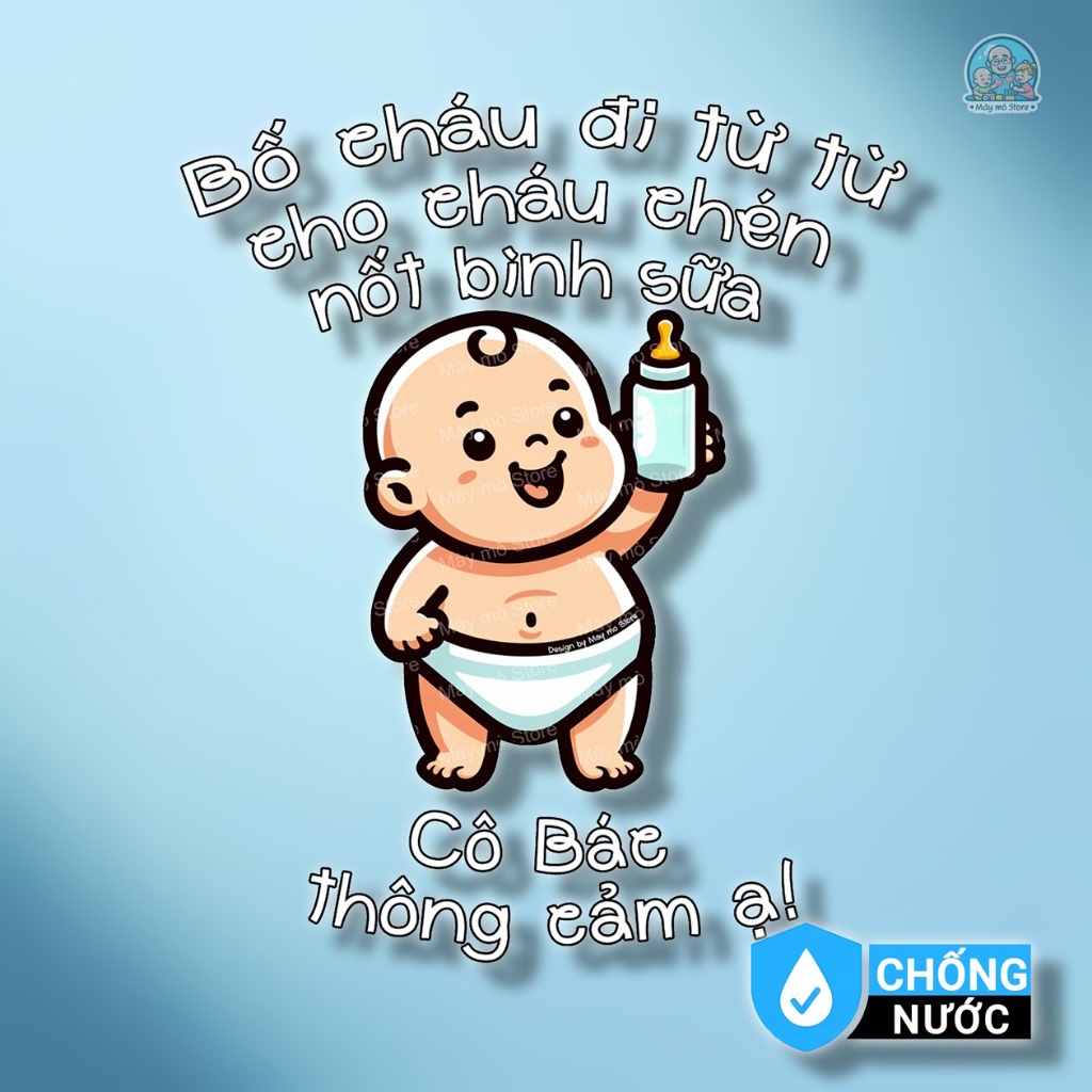 Tem Dán Xe “Em Bé Baby In Car” – Decal Trang Trí Ô Tô Có Trẻ Nhỏ Dễ Thương Chống Nước – Mày Mò Store