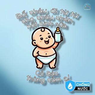 Tem Dán Xe “Em Bé Baby In Car” – Decal Trang Trí Ô Tô Có Trẻ Nhỏ Dễ Thương Chống Nước – Mày Mò Store