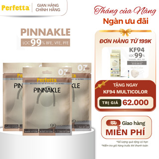 (TẶNG KF94 ĐH 199K) Combo 3 Gói Khẩu Trang Perfetta Pinnakle 3 Lớp Dáng 5D Thời Trang (21 Cái)