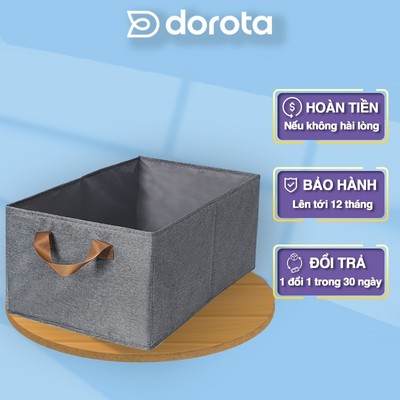 Hộp đựng quần áo sắp xếp khung thép DOROTA mặt đáy gỗ tay cầm tiện lợi chắc chắn HVT