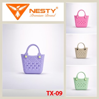 [TẶNG KÈM CHARM 3D] TŨI XÁCH TAY ĐÚC NGUYÊN KHỐI EVA VÂN GIẢ DA CHÍNH HÃNG NESTY MÃ TX-09