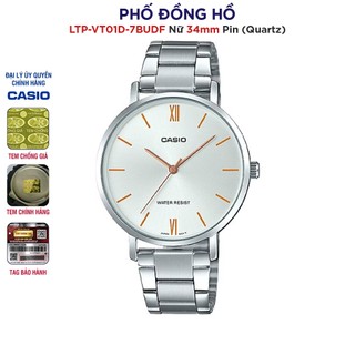 Đồng hồ nữ dây kim loại casio anh khuê ltp-vt01d-7budf chính hãng