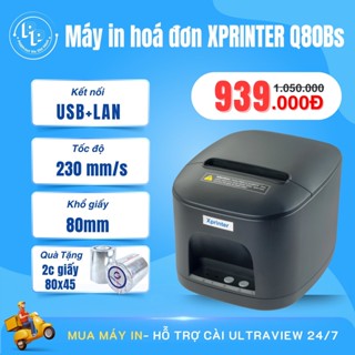   MẪU MỚI 2025  Máy in bill tính tiền hoá đơn XPRINTER Q80Bs khổ 80mm kết nối điện thoại có dây in hoá đơn tính tiền 