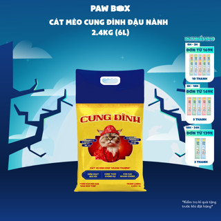 Cát đậu nành cho mèo Cung Đình vón cục, khử mùi, ít bụi 2.4kg (6L)