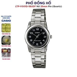 Đồng hồ nữ dây kim loại casio chính hãng anh khuê ltp-v001d-1budf