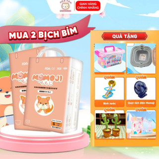[Tặng quà ] Combo 2 bịch Tã/Bỉm dán/ Quần Momoji extra cao  cấp mỏng mềm siêu thấm hút cho bé