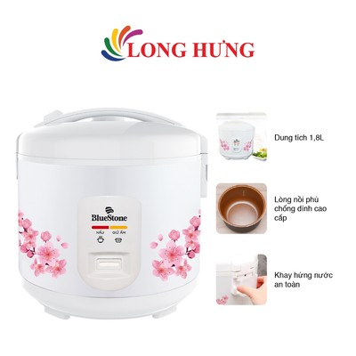 Nồi cơm điện nắp gài Bluestone 1.8 lít RCB-5525 - Hàng chính hãng