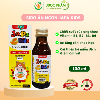  Siro ăn ngon ND Japa Kids hàng Nhật tăng chiều cao đề kháng cho Bé biếng ăn gầy chậm lớn  100ml  