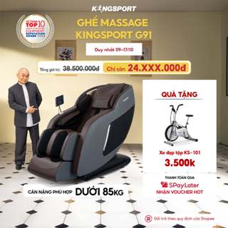 CHỈ GIAO MIỀN NAM | Ghế massage KINGSPORT G91 cao cấp con lăn 3D, chế độ quét cơ thể thông minh túi khí massage chân cao
