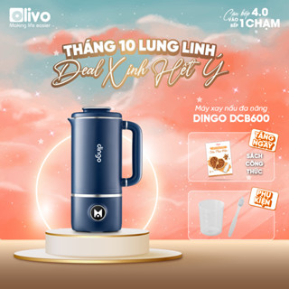 Máy Làm Sữa Hạt Mini DINGO DCB600 - 800W 0,6L - Đế Cối Rời - Chất Liệu Inox Chống Trào