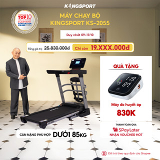 CHỈ GIAO MIỀN BẮC | Máy chạy bộ KINGSPORT KS-2055 đa năng khung sườn Kingtech Titan 2.0 mạnh mẽ,12 chương trình
