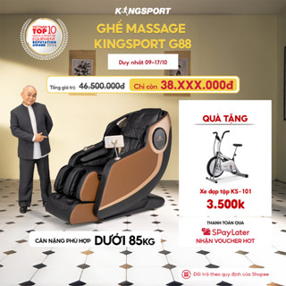 Ghế massage KINGSPORT G88 toàn thân cao cấp hệ thống túi khí êm ái, hệ thống con lăn 3D