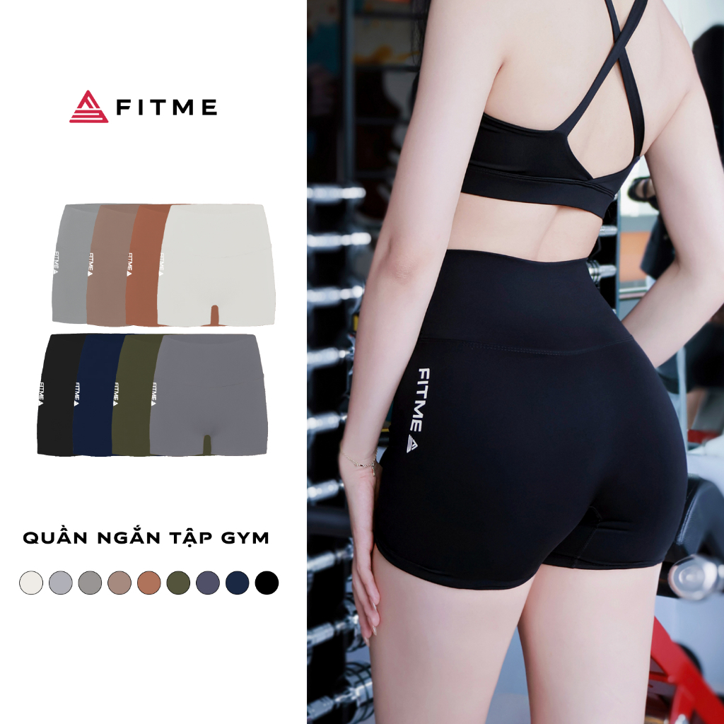 Quần đùi tập gym yoga Fitme legging nữ cạp cao tôn dáng co giãn 4 chiều cao cấp QNTG | BigBuy360 - bigbuy360.vn