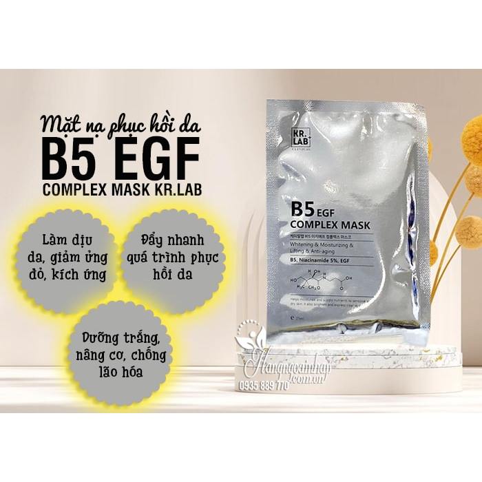 Mặt nạ Kr.lab B5 EGF Complex Mask b5 krlab phục hồi sáng da mờ thâm sạm nám