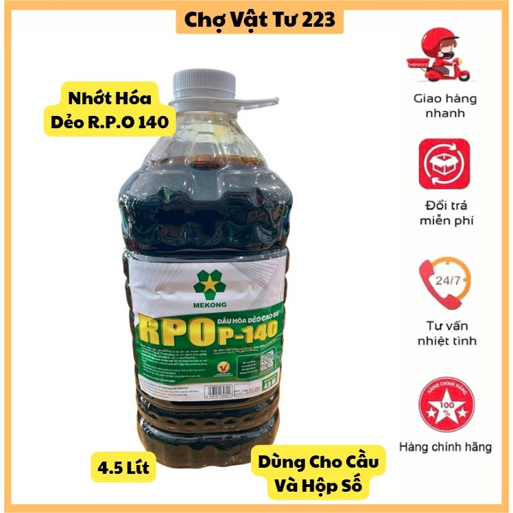 🎁 Nhớt dẻo RPO (4.5 L)- Bôi trơn cầu xe, hộp số tải - Tàu ghe, xà lan, công nghiệp