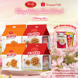 [Quà Tặng Đơn 169k] Combo 4 Túi Bánh Tươi Karo Richy:Vị Sợi Gà Truyền Thống,Vị Hoàng Kim Phô Mai & Vị Sữa