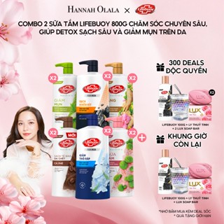 [HANNAH LIVESTREAM] Combo 2 Sữa tắm Lifebuoy Thiên nhiên Detox Và Chăm Sóc Chuyên Sâu 800g