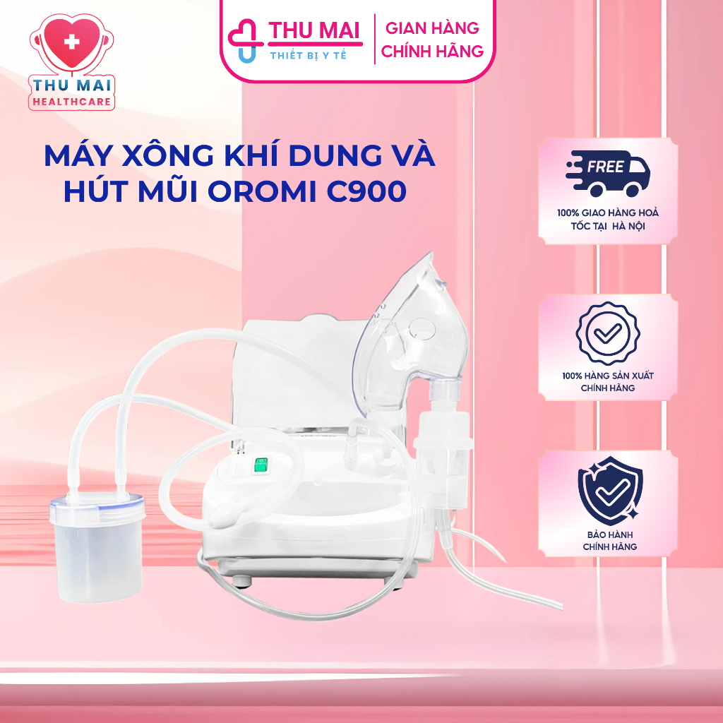 Máy xông khí dung và hút mũi OROMI C900 - Dòng máy chuyên xông - Hãng chính hãng