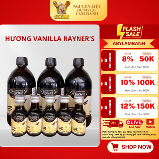   HSD 08 2027  HƯƠNG VANILLA RAYNER'- 500ml hương vani chai lớn 500ml tạo hương thơm vani 